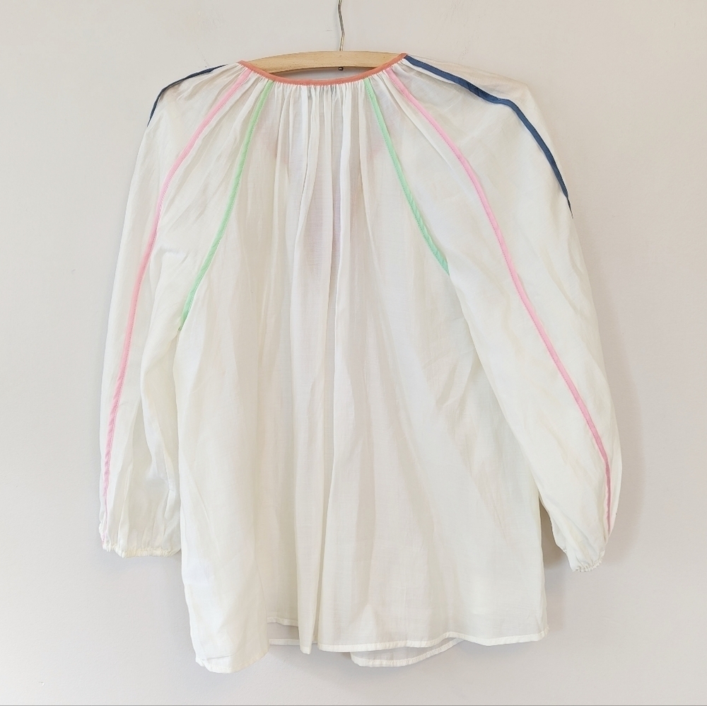 Current Air Multi-Colored Binding Tie Front Top - image 5